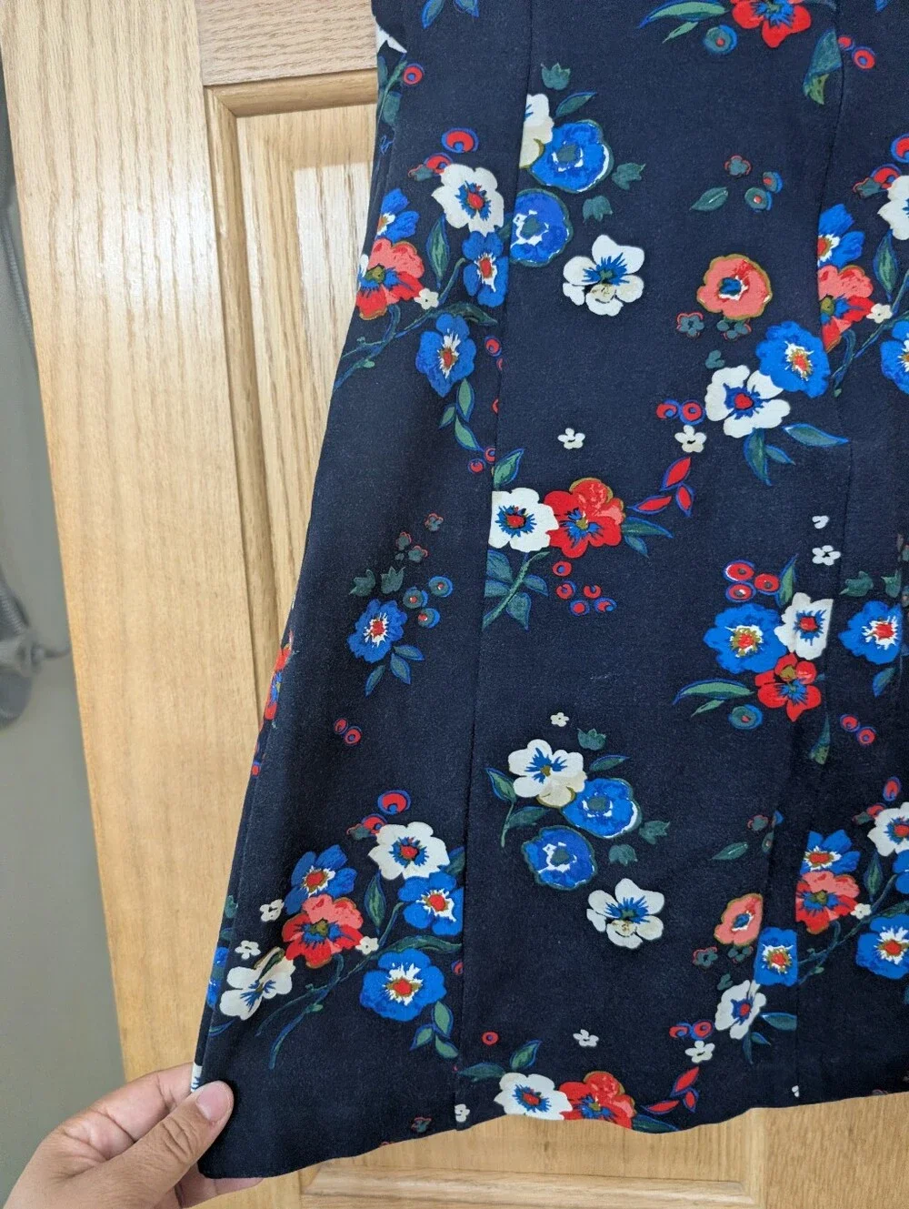 Tory Burch Miranda Short-Sleeve Pansy Bouquet Ponte Shirt dress S